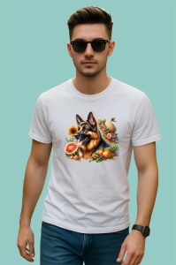 Tricou caine ciobanesc german fructe pepene cocktail vara, Copii | Dama | Barbat - Img 2