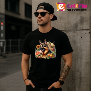 Tricou Caine ciobanesc german fructe pepene cocktail vara, Copii | Dama | Barbat , tricou negru - Img 11