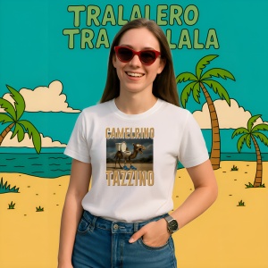Tricou Camelrino Tazzino Camel ** Tralalero Tralala Copii | Dama | Barbat - Img 11
