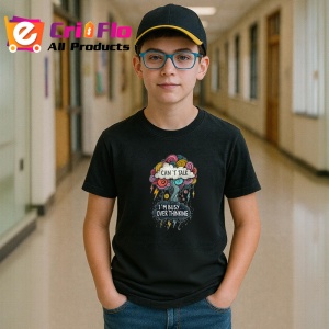 Tricou Cant Talk Busy Overthinking, Copii | Dama | Barbat, culoare negru - Img 9