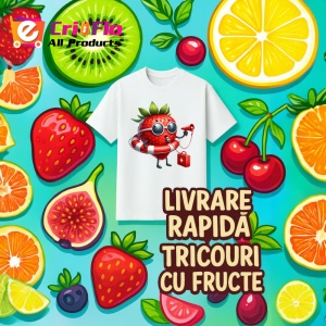 Tricou Capsuna amuzanta de vara salvamar, Fructe, Copii | Dama - Img 12