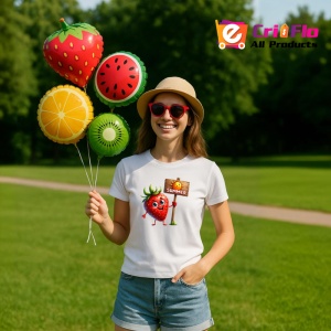 Tricou Capsuna amuzanta de vara summer, Fructe, Copii | Dama - Img 10