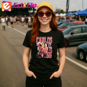 Tricou Carlos Sainz Jr Poster Echipa Ferrari Masina Formula 1, Copii | Dama | Barbat - Img 8
