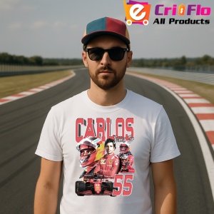 Tricou Carlos Sainz Jr Poster Echipa Ferrari Masina Formula 1, Copii | Dama | Barbat - Img 4