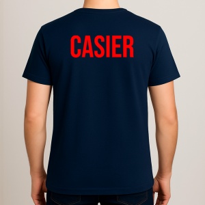 Tricou CASIER, Personalizat | Unisex Dama si Barbat, Albastru Inchis