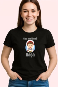 Tricou Cea Mai Buna Nasa V2 Avatar Traditonal, din bumbac 100%, tricou negru Dama | Barbat
