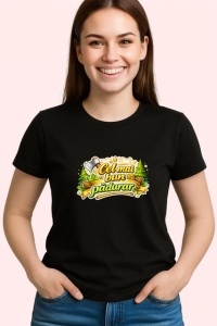 Tricou Cel Mai Bun Padurar Padure Munte V1, din bumbac 100%, tricou negru Dama | Barbat - Img 2