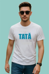 Tricou Cel Mai Bun Tata Albastru, din bumbac 100%, tricou alb, Dama | Barbat - Img 2