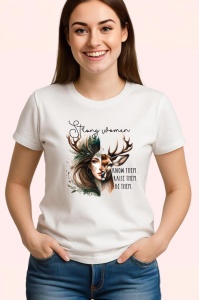 Tricou Cerb si femeie cu coarne mesaj know them raise them be them Copii | Dama | Barbat Barbat - Img 3