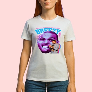 Tricou Chris Brown - Pink Tongue Pose, muzica Hip-Hop / Trap, Dama | Barbat | Copii - Img 2