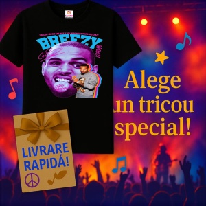 Tricou Chris Brown - Pink Tongue Pose, muzica Hip-Hop / Trap, Dama | Barbat | Copii, Culoare Negru - Img 11