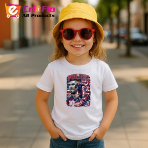 Tricou Christian Pulisic Sua Capitan America Fotbal, din bumbac 100% , tricou alb pentru Copii | Dama | Barbat - Img 5
