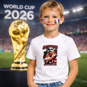 Tricou Christoph Baumgartner Austria World Cup Fifa 2026, din bumbac 100%, tricou alb, Copii | Dama | Barbat - Img 5