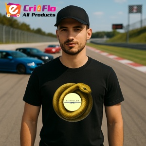 Tricou Chrysler Sarpe Galben Asteptand Sa Atace | Unisex Dama si Barbat - Img 2
