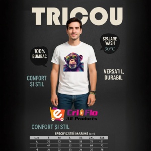 Tricou Cimpanzeu cu ochelari reflectand natura Copii | Dama | Barbat - Img 7