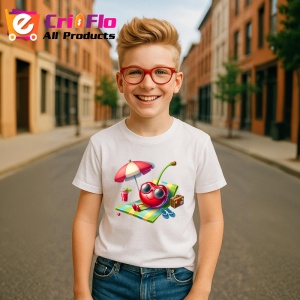 Tricou Cireasa de vara amuzanta la plaja, Fructe, Copii | Dama - Img 5