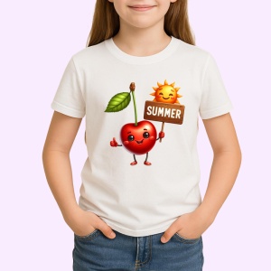 Tricou Cireasa de vara amuzanta summer, Fructe, Copii | Dama