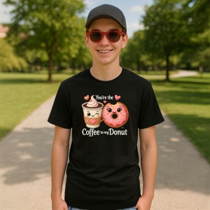 Tricou Coffe and Donut Negru, Copii | Dama | Barbat - Img 3