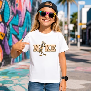 Tricou Coiot Desen Animat Logo Retro Maro, din bumbac 100% Copii | Dama | Barbat - Img 4