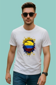 Tricou Colombia Steag Splash Art, Copii | Dama | Barbat - Img 2