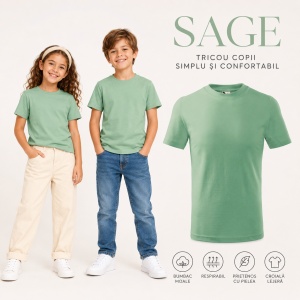 Tricou Copii Basic Malfini – 100% Bumbac, Mânecă Scurtă, 33 Culori pentru Fete și Băieți, Calitate Premium - Img 35