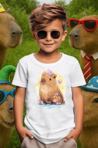 Tricou copii Capybara - Capybara si Mini capy - Img 3