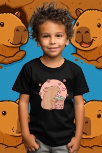 Tricou copii Capybara - Ceai bule