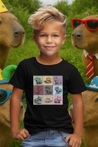 Tricou copii Capybara - Colaj amuzant - Img 5