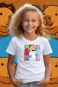 Tricou copii Capybara - Colaj - Img 2