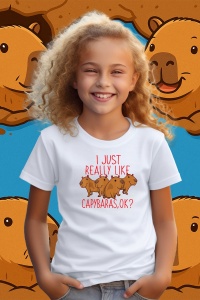 Tricou copii Capybara - Doar imi place capybara, ok? - Img 2