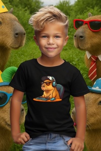 Tricou copii Capybara - Gamer 2