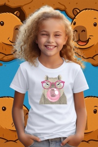Tricou copii Capybara - Guma de mestecat - Img 1