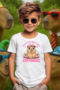 Tricou copii Capybara - Just a girl who loves capy 2