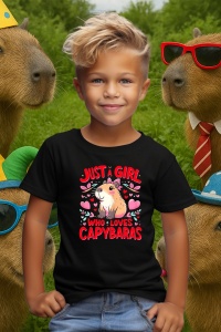 Tricou copii Capybara - Just a girl who loves capy 3