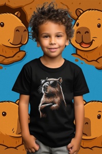 Tricou copii Capybara - Ochelari de soare - Img 2