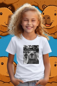 Tricou copii Capybara - Selfie - Img 2