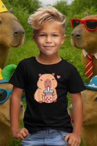 Tricou copii Capybara - stil Anime - Img 5