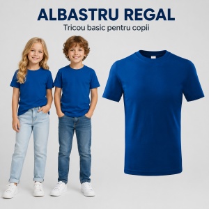 Tricou Copii Clasic Basic Free – Băiat și Fată, 100% Bumbac, Confortabil - Img 13
