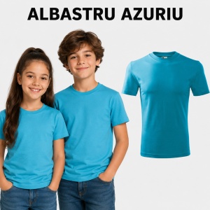Tricou Copii Clasic Basic Kids, Băiat/Fată, Bumbac 100% Confortabil, 160 g/m², Mărimi 4–12 ani - Img 12