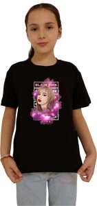 Tricou copii cu formatia BLACK PINK JISOO , din bumbac 100% - Img 2