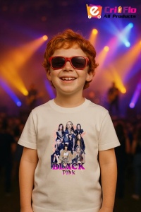 Tricou copii cu formatia BLACKPINK LISA 6 , din bumbac 100% - Img 9