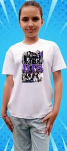 Tricou copii cu formatia BTS 7 , din bumbac 100% - Img 7