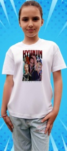 Tricou copii cu formatia HYUNJUN , din bumbac 100% - Img 7