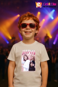 Tricou copii cu formatia JIHYO , din bumbac 100% - Img 9