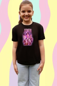 Tricou copii cu formatia JIMIN , din bumbac 100% - Img 3
