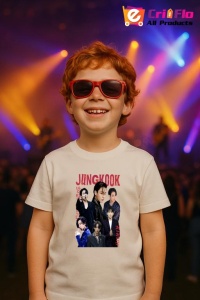 Tricou copii cu formatia JUNGKOOK 4 , din bumbac 100% - Img 1
