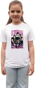Tricou copii cu formatia LE SSERAFIM , din bumbac 100% - Img 3