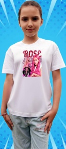 Tricou copii cu formatia ROSE BLOACK PINK , din bumbac 100% - Img 7