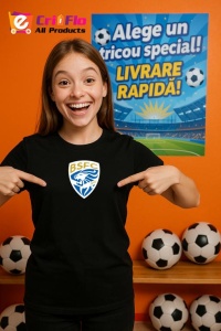 Tricou copii cu logo stema Brescia calcio Italia, din bumbac 100% - Img 6