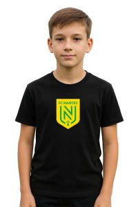 Tricou copii cu logo stema FC Nantes Franta, din bumbac 100% - Img 2